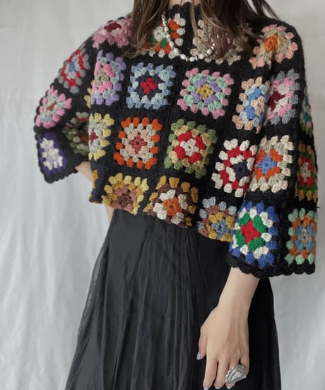 【RE;CIRCLE】 RE Granny Knit Top⑦/211014-007