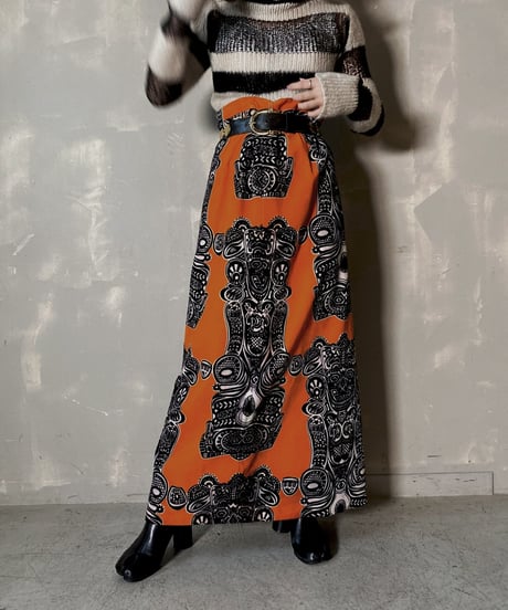 【USED】 Velour Long Skirt / 201204-012