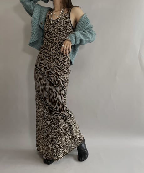 【USED】  Bila Animal Print Rayon Camisole One-piece / 221015-026