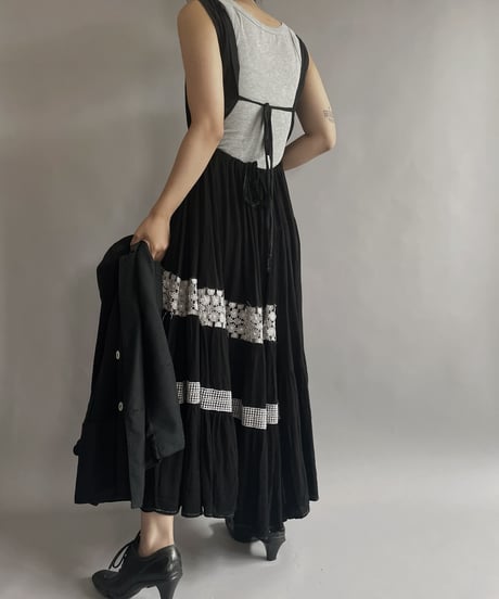 【RE;CIRCLE】 RE Sleeveless One-piece Black&White / 220901-017