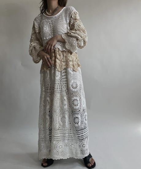 【RE;CIRCLE】 RE Crochet Lace One-piece / 220427-035