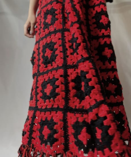 【RE;CIRCLE】 RE Granny Knit Long Skirt①/210917-003