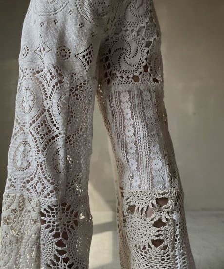 【RE;CIRCLE】 RE Crochet Patchwork Pants②/20220317-005
