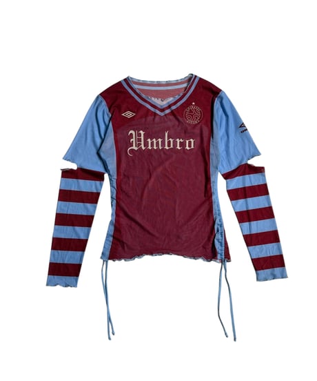 【NEW】Chinatsu Aoyama × UMBRO Tule Tee Burgundy  /  250315-002