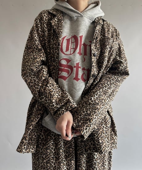 【USED】 Leopard shirt & pants set up  /250927-014