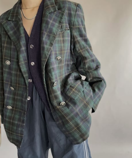 【USED】  Checked Blazer / 221119-006