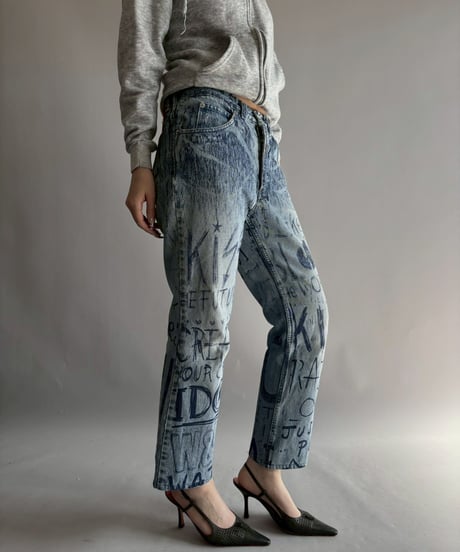 【USED】 W&LT 97AW Graffiti Denim Pants / 251108-020