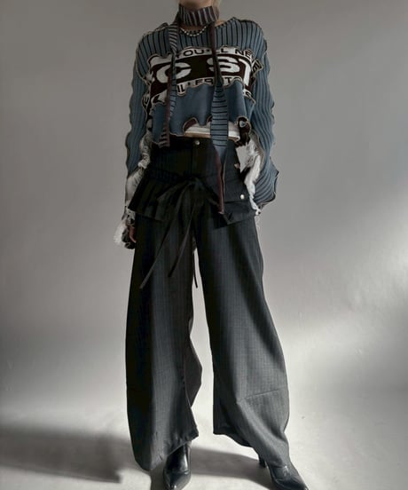 【RE;CIRCLE】 RE Mellow Ribbon Knit Top + Tie / 260122-016