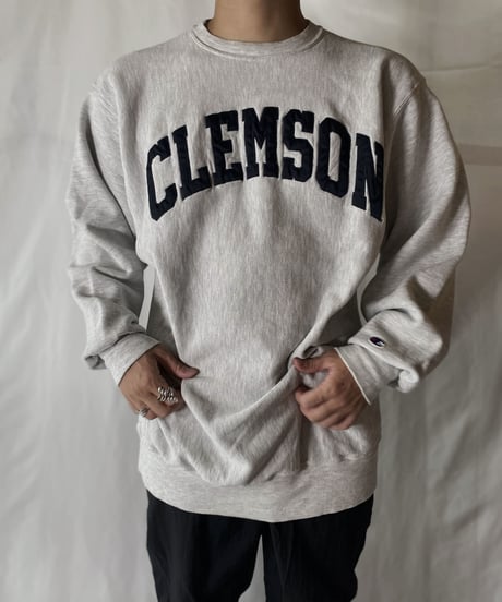【USED】  90's MEXICO Champion Reverse Weave Sweat CLEMSON/210902-027