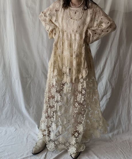 【RE;CIRCLE】 RE Crochet Lace Dress②/210421-002