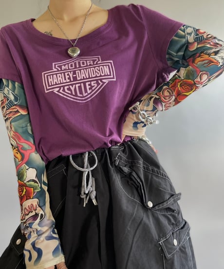 【USED】 Harley Davidson Design L/S T-Shirt/240518-020