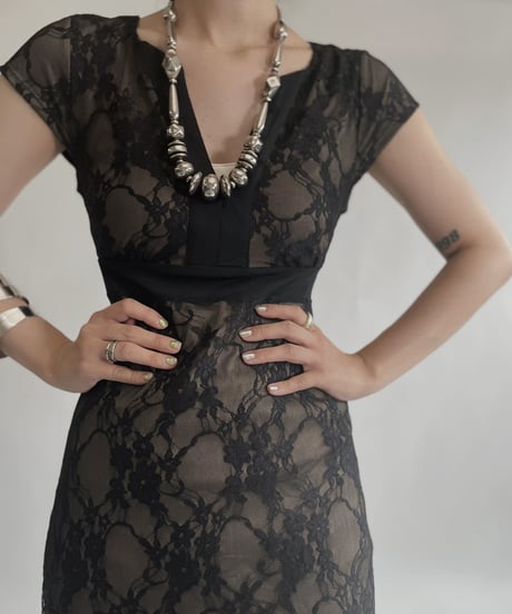 【USED】 Anna Field Sleeveless Lace One-piece / 220709-022