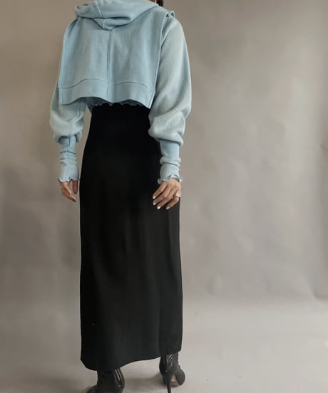 【RE;CIRCLE】 RE Acrylic Knit Cardigan + Hoodie Light Blue / 230220-011
