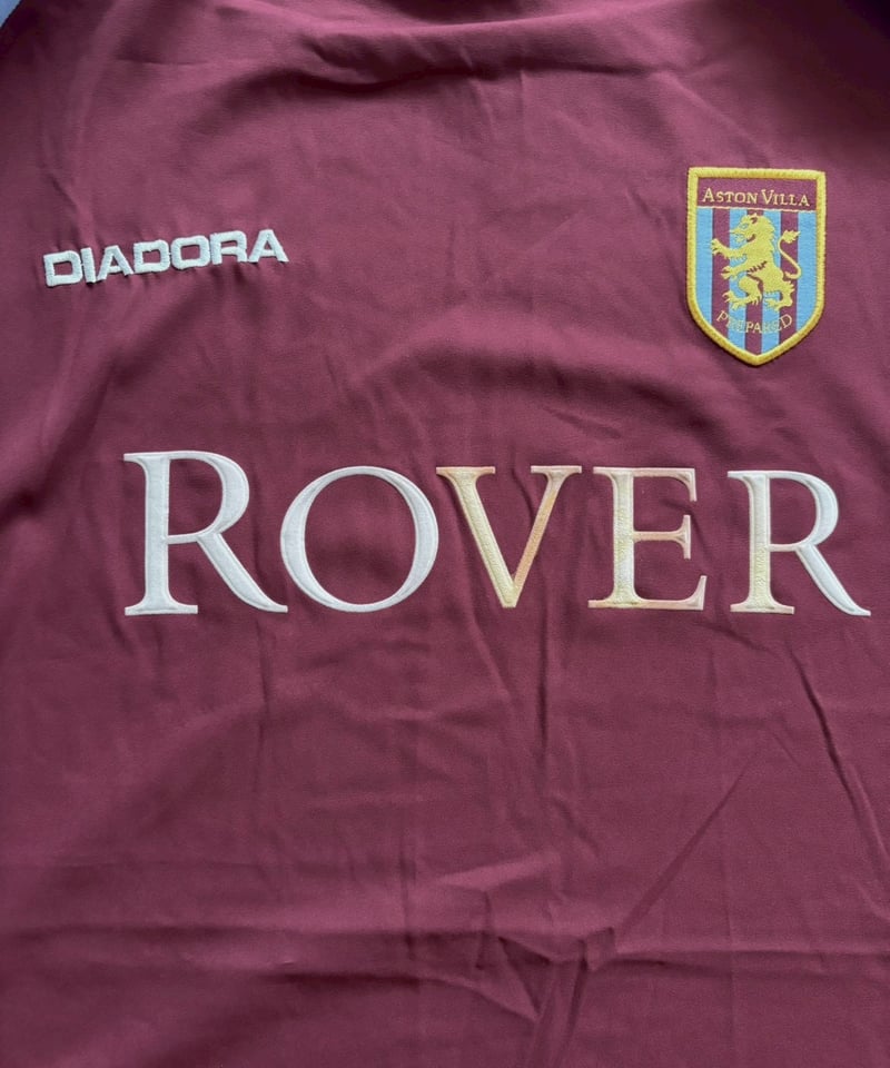 USED】 03~04's Diadora Aston Villa Soccer Shirt