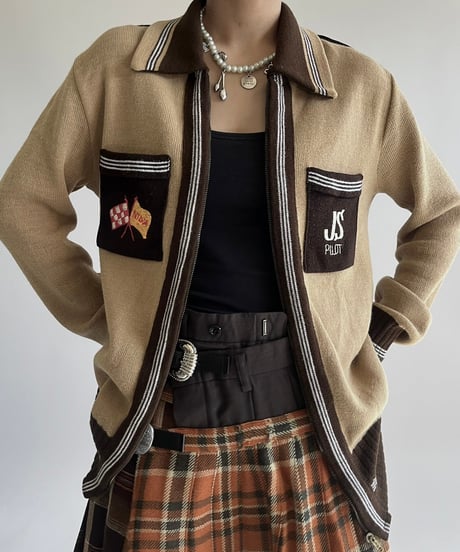 【USED】 Zip Up Knit Jacket/250206-003