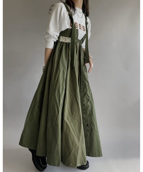 【2026SS最終 / RE;CIRCLE】 RE U.S Military Rebuild 2way One-piece(Khaki)/ ARMY-01