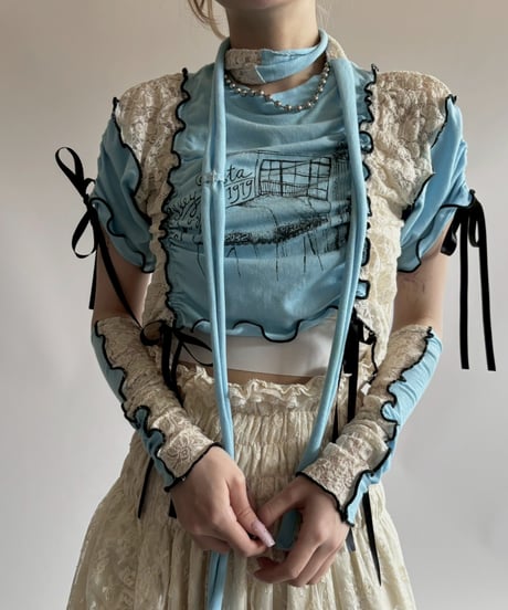 【RE;CIRCLE】 RE Mellow Top + Arm + Tie  / 250710-016