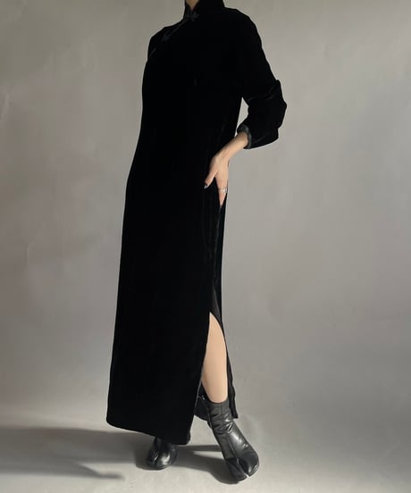 【USED】 Velour China Dress /241214-015
