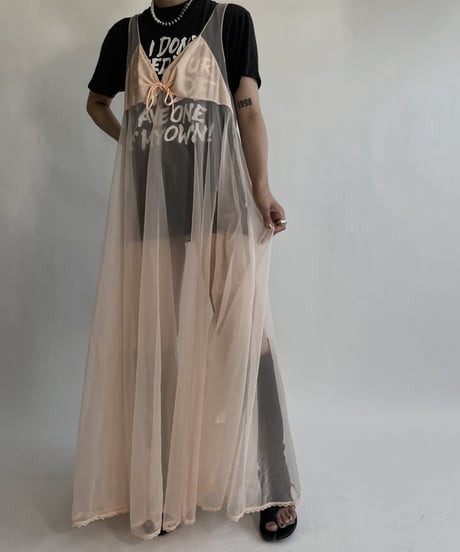 【USED】 See-through Sleeveless One-piece /220716-033