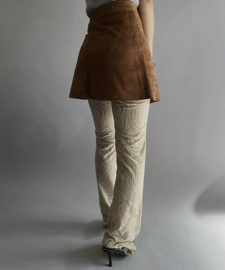 【USED】 Suede Mini Skirt/  240224-019