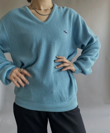 【USED】 IZOD Lacoste Acrylic Pullover Light Blue / 230204-004