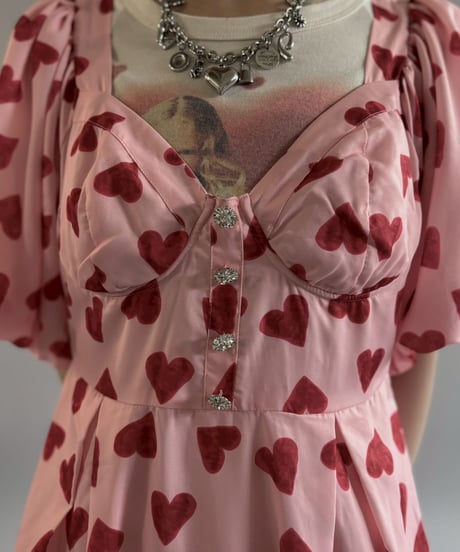 【USED】 sister jane Dead Stock Heart Pattern One-Piece / 260704-002