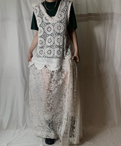 【RE;CIRCLE】 RE Lace N/S One-piece①/210714-005