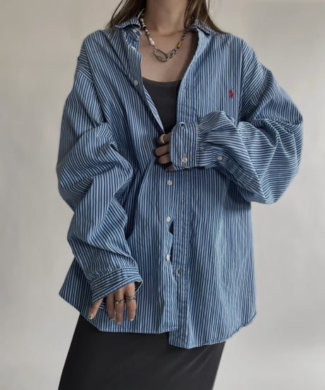 【USED】 Polo Ralph Lauren Striped Shirt / 220618-010
