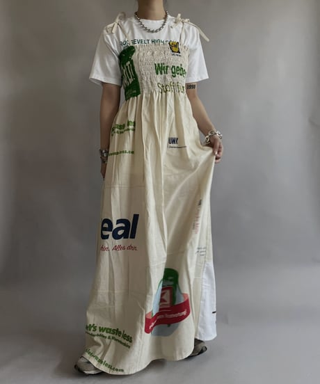 【RE;CIRCLE】RE Eco-Friendly Bag Shirring One-piece / 230525-018