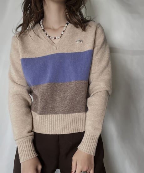 【USED】   LACOSTE Knit Top⑤/211126-011