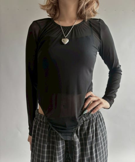 【USED】 L/S Sheer Leotard Top  /251012-024