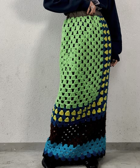 【RE;CIRCLE】 Granny Knit Long Skirt ① /210125-008