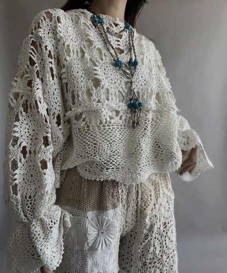 【RE;CIRCLE】 RE Crochet Kirikae Top / 230330-012
