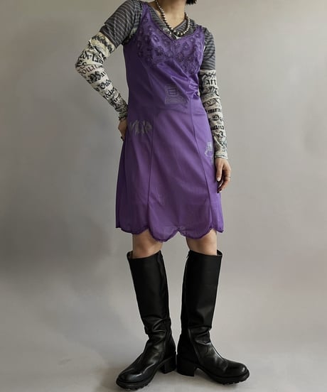 【Mashup Products】 Silk Screen Sheer One-Piece /  240217-001