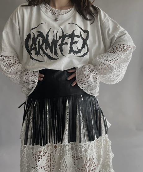 【USED】 Leather Skirt Black / 230304-009
