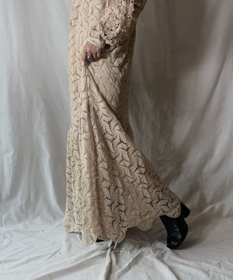 【RE;CIRCLE】  RE Crochet L/S Dress ②/210512-010