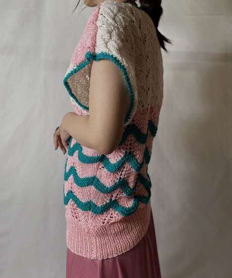 【USED】  Crochet S/S Top②/20210819-020