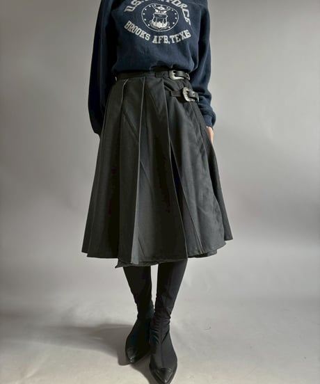 【RE;CIRCLE】 RE Suit Pleats Wrap Skirt/ 260108-008