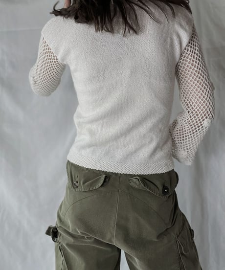 【USED】   Crochet Knit L/S Top②/210921-037