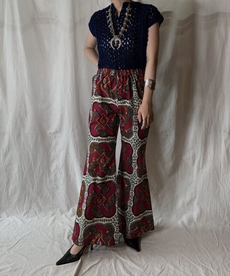 【RE;CIRCLE】 RE African Batik Flare Pants②/210428-013