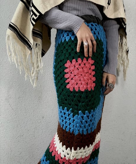 【RE;CIRCLE】 Granny Knit Long Skirt ③ /210125-0010