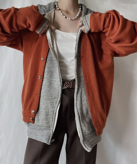 【USED】 Acrylic Knit Cardigan④/210930-033