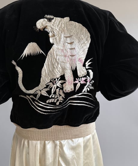 【USED】 50's Vintage Souvenir Jacket Reversible 別珍 TTS Zipper /250104-014
