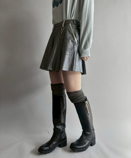 【USED】 Metallic Mini Skirt /251004-024