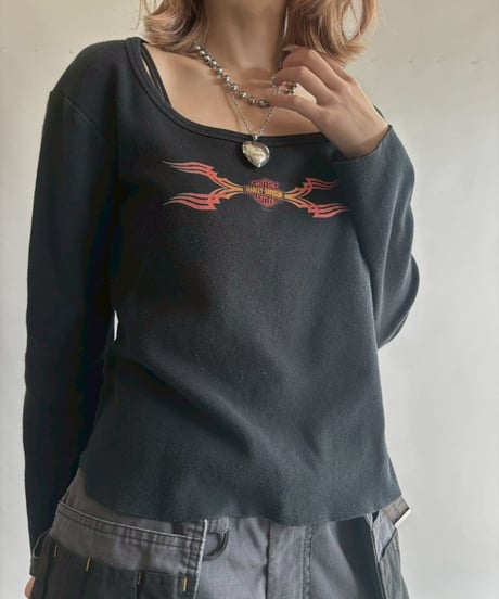 【USED】03's  HARLEY DAVIDSON L/S T-shirt / 251004-020