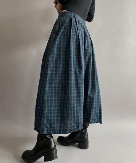 【USED】 Cotton Checked Long Skirt / 220903-005