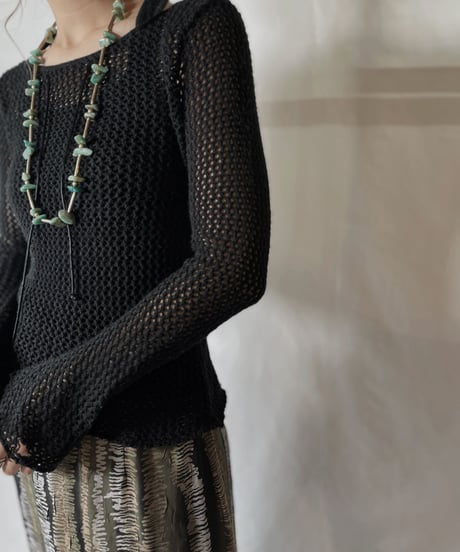 【USED】  Crochet L/S Top①/20210819-004