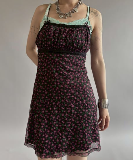 【USED】 Flower Pattern Camisole One-Piece / 260622-018
