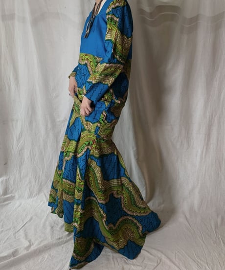 【USED】 African Batik One-piece⑥/210428-017