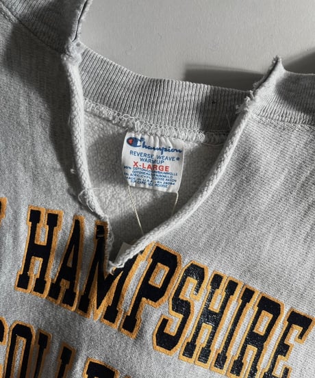 【USED】 80s Champion Reverse Weave Sweat Top NEW HAMPSHIRE COLLEGE /250111-014